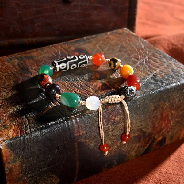 Multi woven gemstone bracelet for men and women